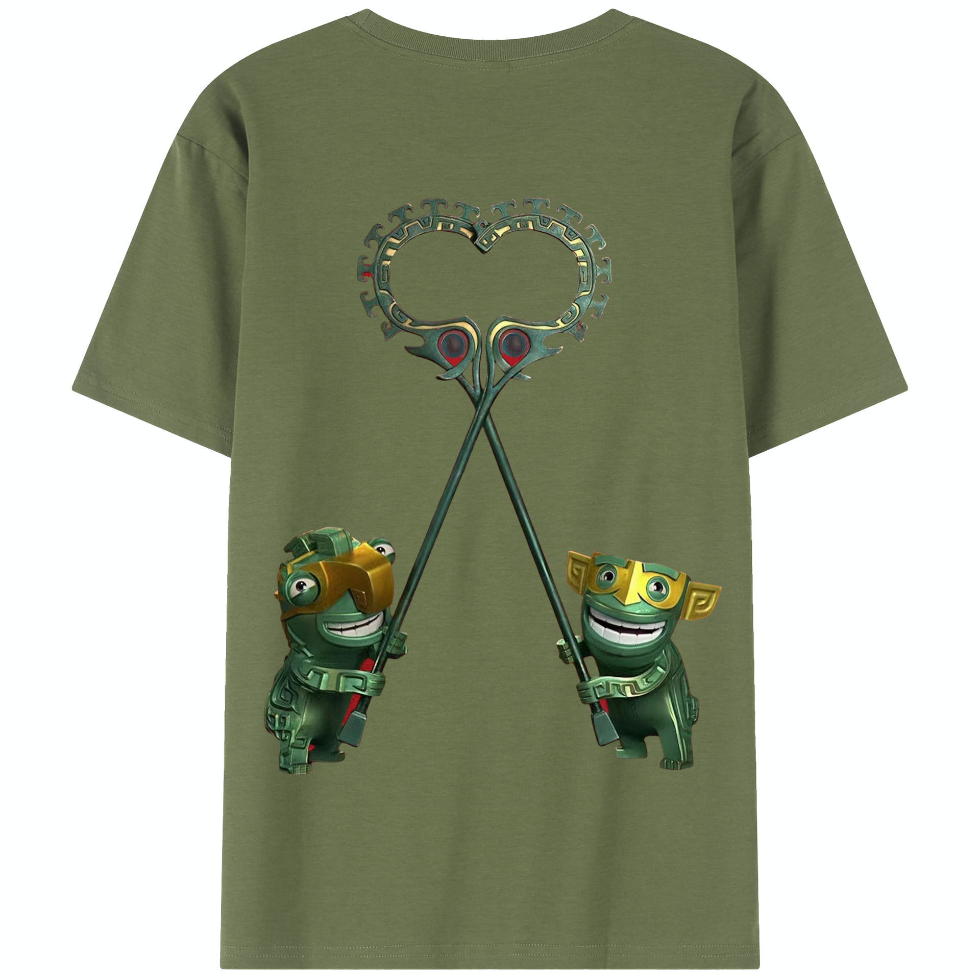 （画像用） Ne Zha 2 ナタ 魔童の大暴れ 綿100％半袖Tシャツ（背面プリント）